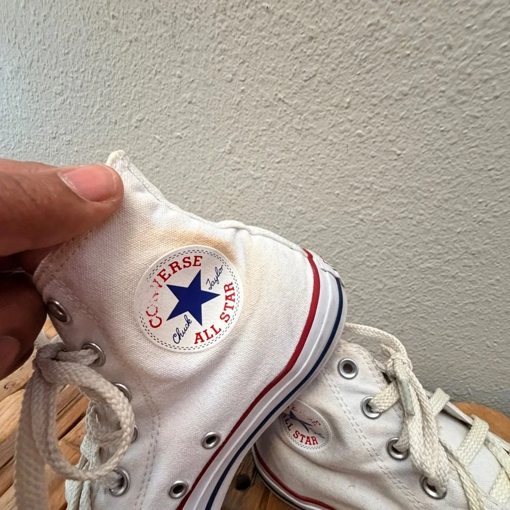 Converse All Star Chuck Taylor High Top White Canvas Women's Shoes 1039 - Picture 4 of 7
